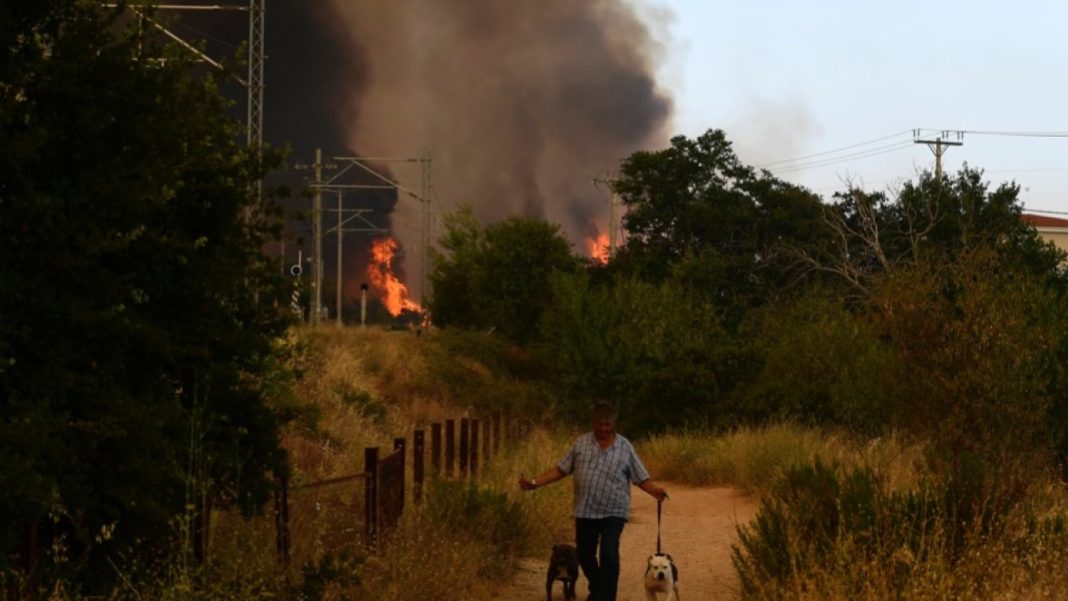 Două suburbii din Atena, evacuate din cauza unui incendiu care a mistuit câteva case