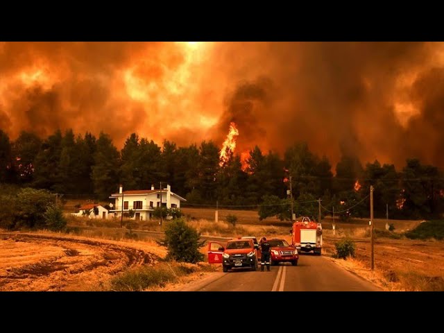 (VIDEO) Situație dramatică pe insula Evia. Sute de case au ars