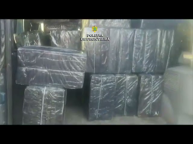 (VIDEO) Reținuți pentru contrabandă cu țigări. Țigări, de peste 115.000 euro, confiscate