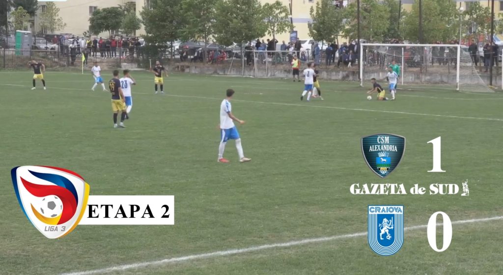 Liga 3, seria 6 / Universitatea II Craiova a pierdut lupta cu Alexandria la final