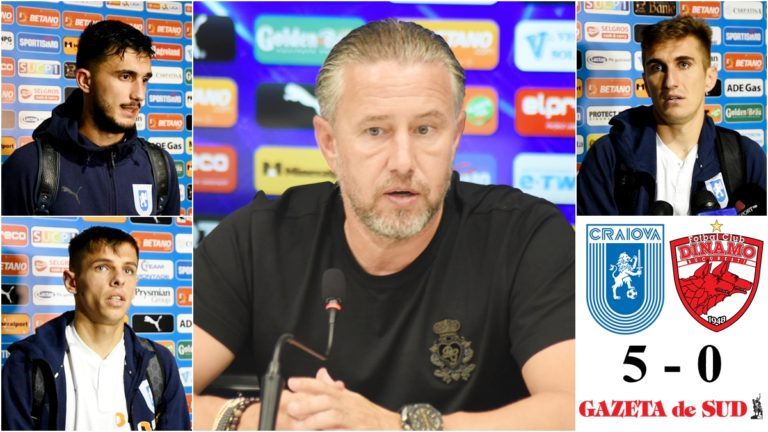„U“ Craiova – Dinamo 5-0 / „Leii“ au făcut spectacol! Vezi declarațiile de la final! (VIDEO)
