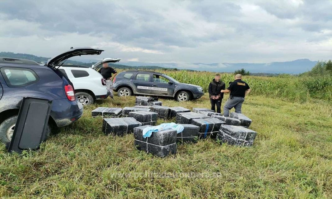 Polițiștii de frontieră au confiscat zeci de mii de pachete de țigări de contrabandă