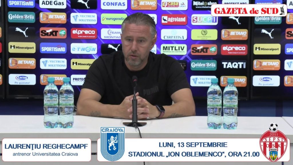 „U“ Craiova – Sepsi / Reghecampf: „Sperăm ca valoarea echipei noastre să-şi spună cuvântul“ (VIDEO)