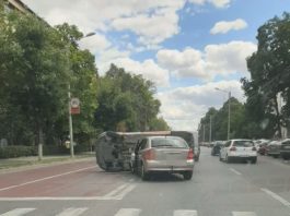 Tamponare pe bulevardul Dacia (Foto: Info trafic Craiova și Dolj)