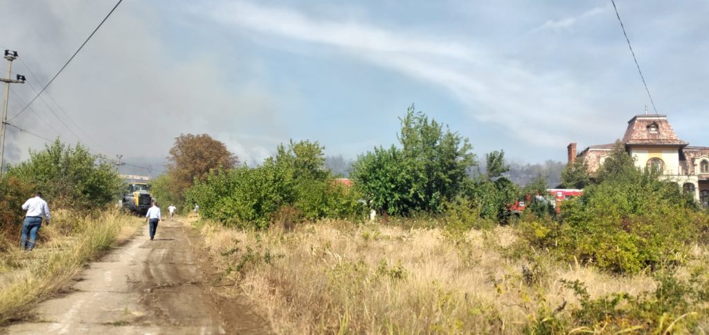 Incendii în Halânga și pe centura municipiului Drobeta Turnu Severin