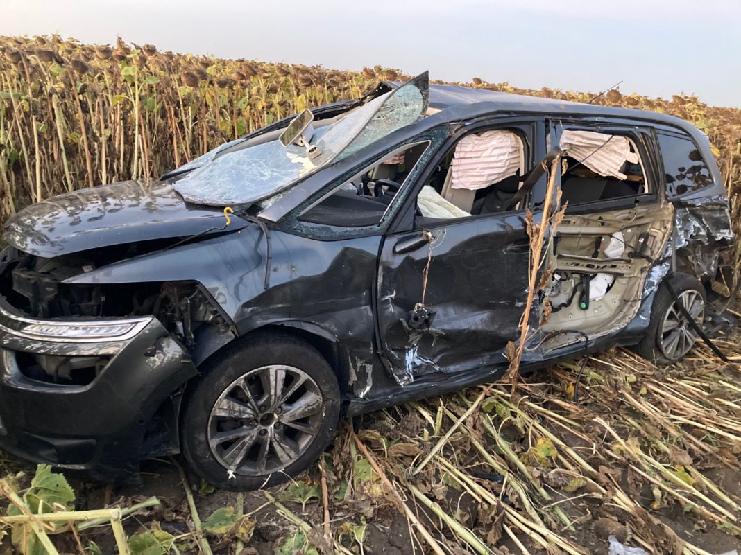 Trei mașini implicate într-un accident pe DN65