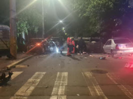 Patru răniţi după un accident cu şapte mașini în București. Foto: Infotrafic București Ilfov/ Facebook