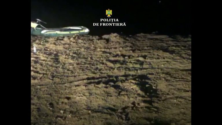 (VIDEO) Zece persoane au încercat să treacă ilegal fluviul Dunărea