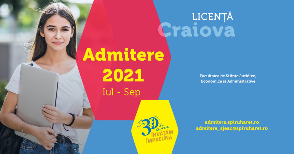4 programe de Licență în oferta educațională de la Facultatea de Ştiinţe Juridice, Economice şi Administrative Craiova