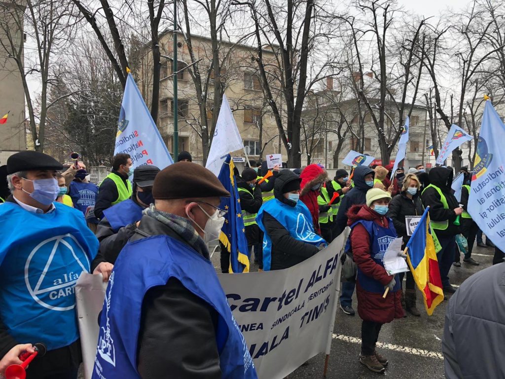 Sindicaliştii continuă acţiunile de protest împotriva guvernanţilor