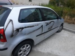 Maşină vandalizată în parcare, de trei într-o lună şi jumătate