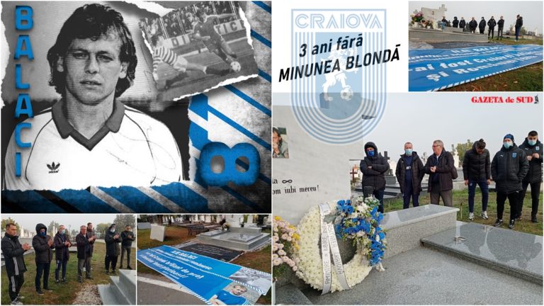 Ilie Balaci, comemorat de reprezentanţii Universităţii Craiova şi de Peluza Nord (VIDEO)