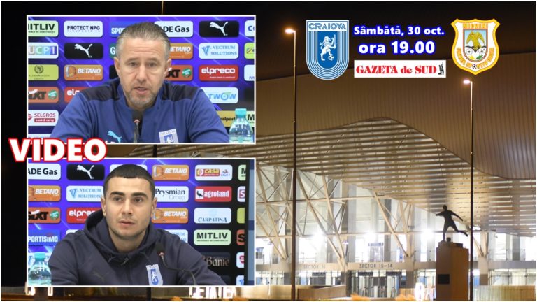 „U“ Craiova – Mioveni / „Leii“ s-au mobilizat pentru o nouă victorie. Vezi conferinţa de presă!