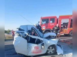 Accident pe Centura de Nord a Craiovei. O femeie a ajuns la spital( Sursa foto: Infotrafic Craiova și Dolj)