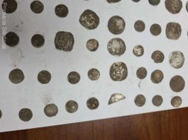 Sute de monede vechi de argint, găsite pe un câmp din judeţul Arad