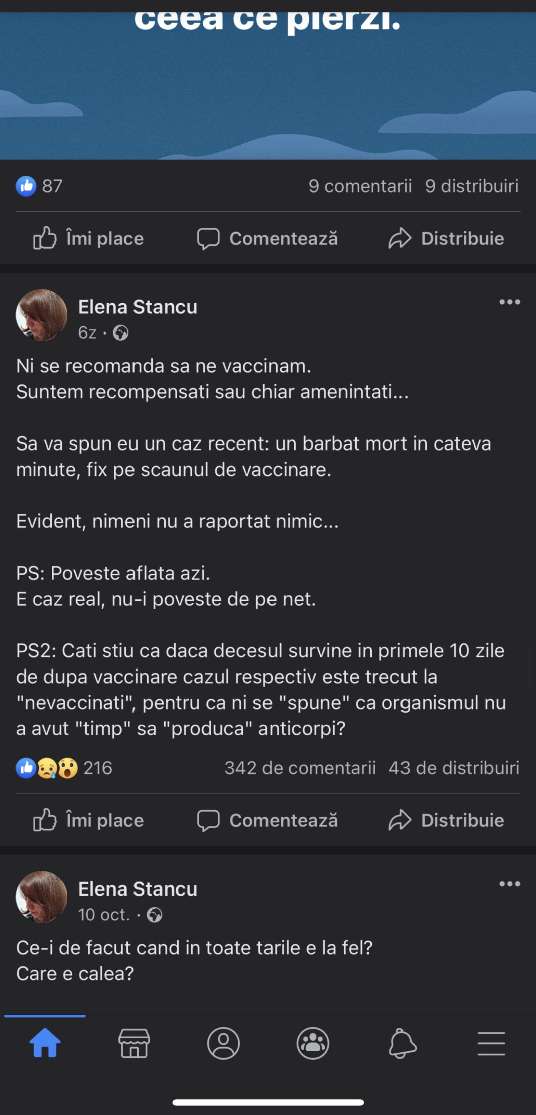 Postare pe facebook a profesorului de matematică de la Colegiul Național ”Carol I” din Craiova