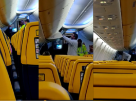 Un bărbat fără mască de protecție a fost dat jos din avion