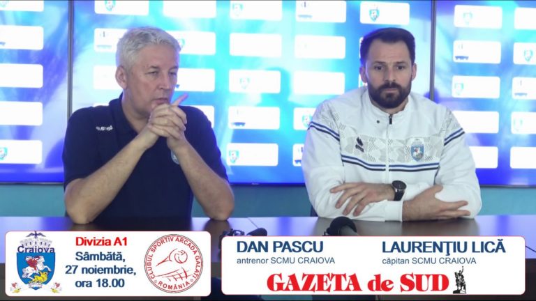 Dan Pascu şi Laurenţiu Lică, optimişti înaintea meciului cu Arcada Galaţi (VIDEO)