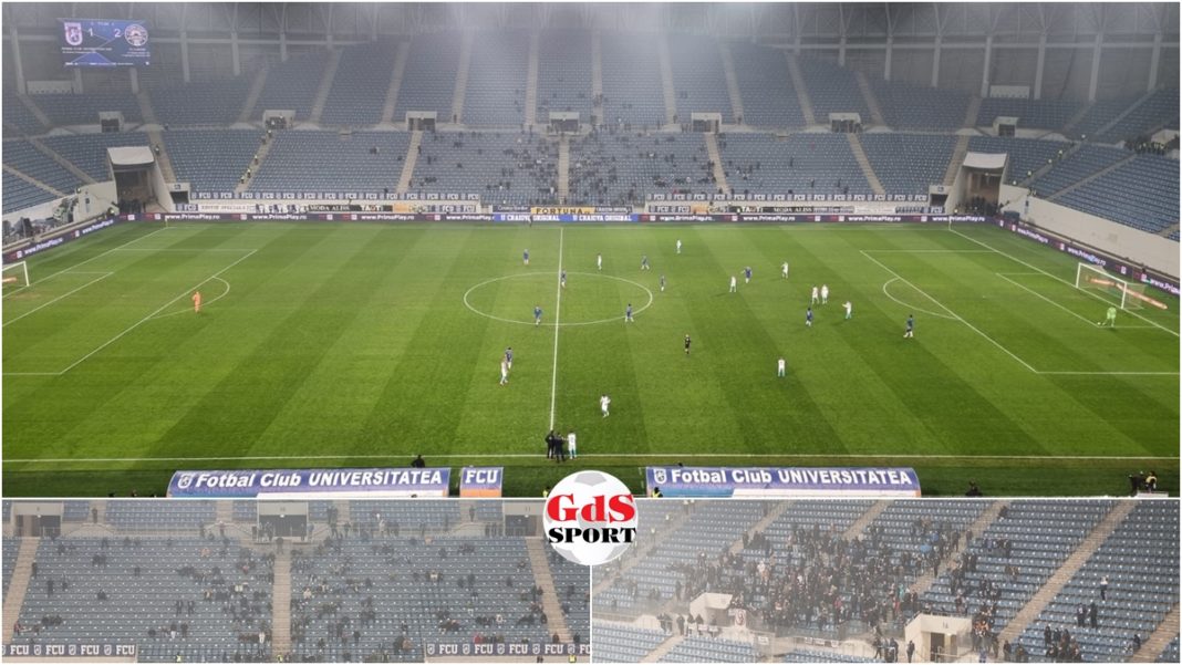 Suporterii lui FCU nu s-au înghesuit să vină la meci