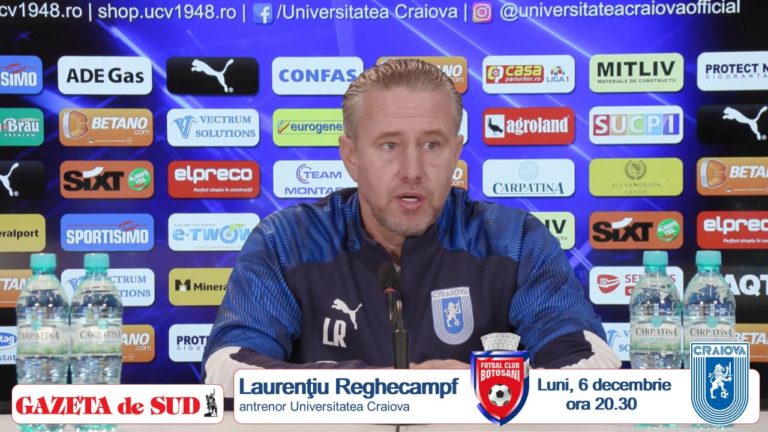 FC Botoşani – „U“ Craiova / Reghecampf: „Vrem un rezultat pozitiv“ (VIDEO)