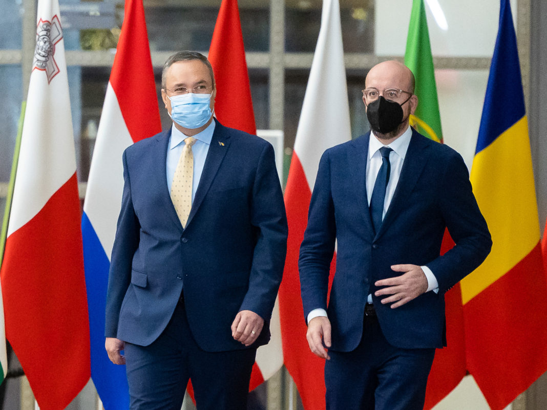 Întrevederea prim-ministrului Nicolae-Ionel Ciucă cu preşedintele Consiliului European, Charles Michel