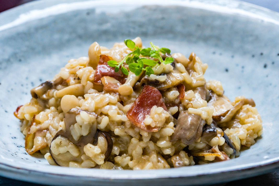 Risotto cu ciuperci și bacon