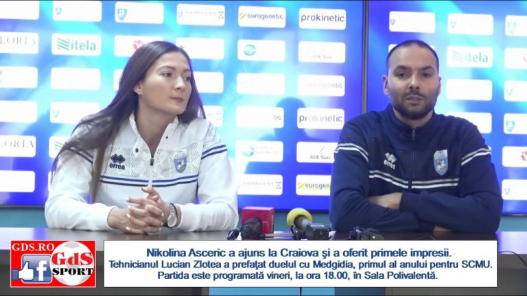 Nikolina Asceric, primele impresii de la Craiova! SCMU are meci cu Medgidia, vineri seară