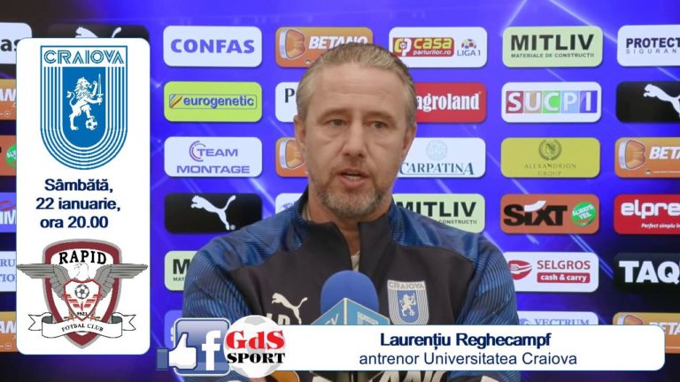 „U“ Craiova – Rapid / Reghecampf: „Sperăm să avem parte de un rezultat pozitiv“ (VIDEO)