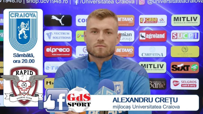 „U“ Craiova – Rapid / Alex Crețu: „Este important să începem cu dreptul“ (VIDEO)