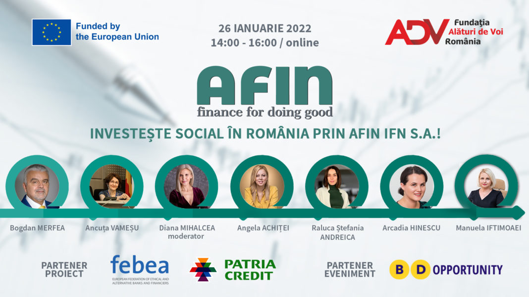 Investește social în România devenind acționar fondator AFIN IFN SA