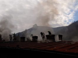 Incendiu la Vila Casino din Băile Herculane