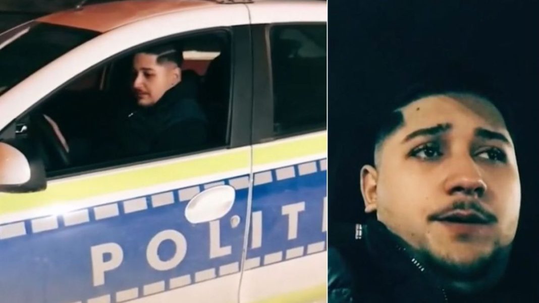 Tânărul care a apărut pe TikTok la volanul unei mașini de poliție, reținut