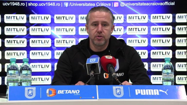 „U“ Craiova – CFR Cluj 1-1 / Reghecampf: „Sunt foarte fericit pentru golul marcat“ (VIDEO)