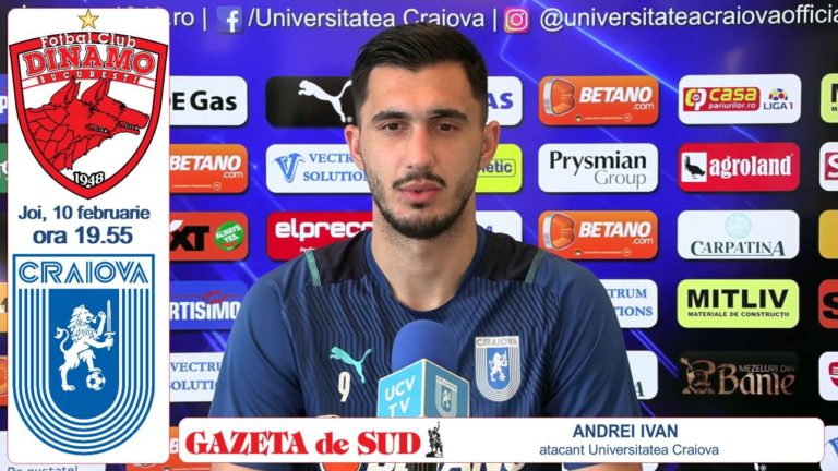 Dinamo – „U“ Craiova / Andrei Ivan: „Trebuie să ne adaptăm şi să câştigăm“ (VIDEO)