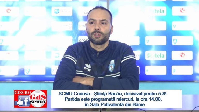 SCMU Craiova – Ştiinţa Bacău, decisivul pentru locul 8 în Divizia A1
