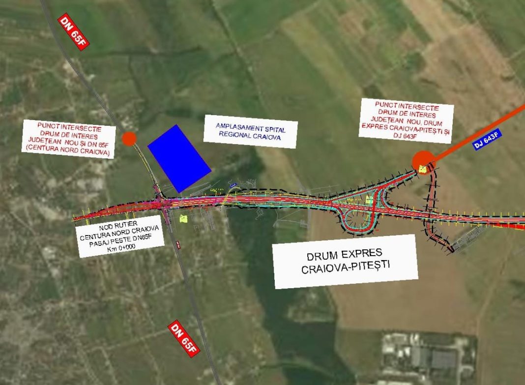Consiliul Judeţean Dolj a demarat procedura de elaborare a studiului de fezabilitate pentru un drum care să facă legătura între DX12 Craiova - Piteşti şi Spitalul Regional Craiova