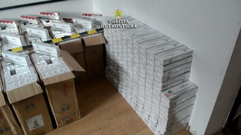 (VIDEO) Urmăriri în trafic. 12.000 pachete cu țigări de contrabandă, confiscate