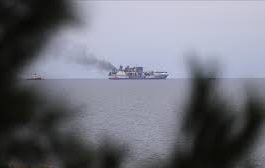 Navă turcească lovită de o bombă în largul coastei Odesei