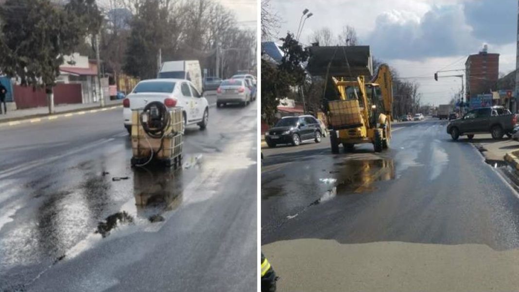 Benzinăria unde un bărbat a umplut un rezervor de plastic cu 1.000 de litri de motorină, amendată