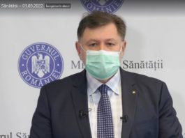 Ministrul Sănătății se așteaptă ca, în una-două săptămâni, România să ajungă la mai puțin de 1.000 de cazuri de infectare cu SARS-CoV-2 pe zi