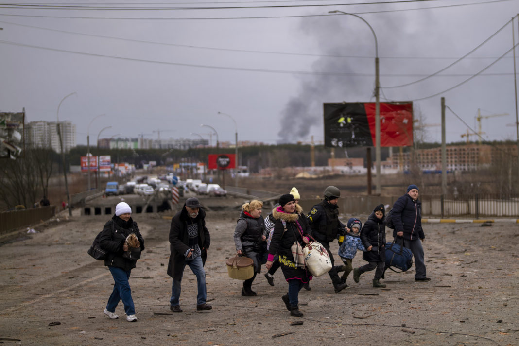 Refugiații ucraineni fug din calea războiului