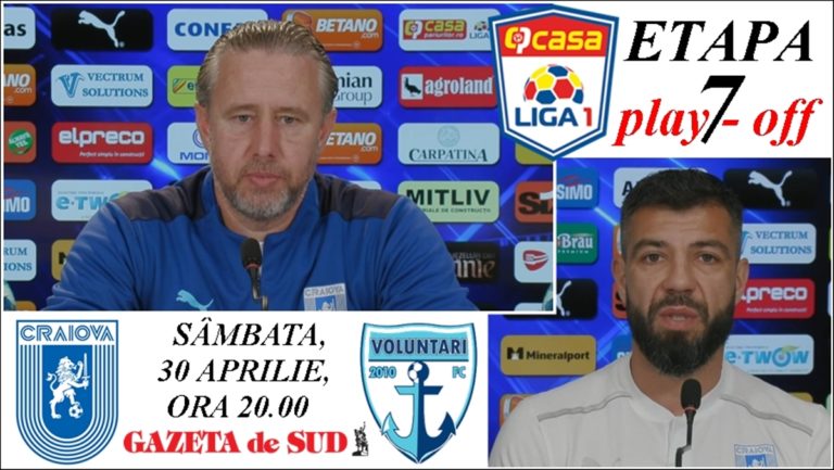 „U“ Craiova – FC Voluntari / Reghecampf şi Constantin fac apel la public: „Să ia ‘foc’ stadionul!“ (VIDEO)