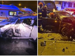 Trei răniți într-un accident cu trei mașini, în București
