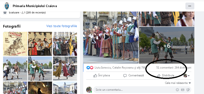 Numărul total al comentariilor. În realitate mai erau 25