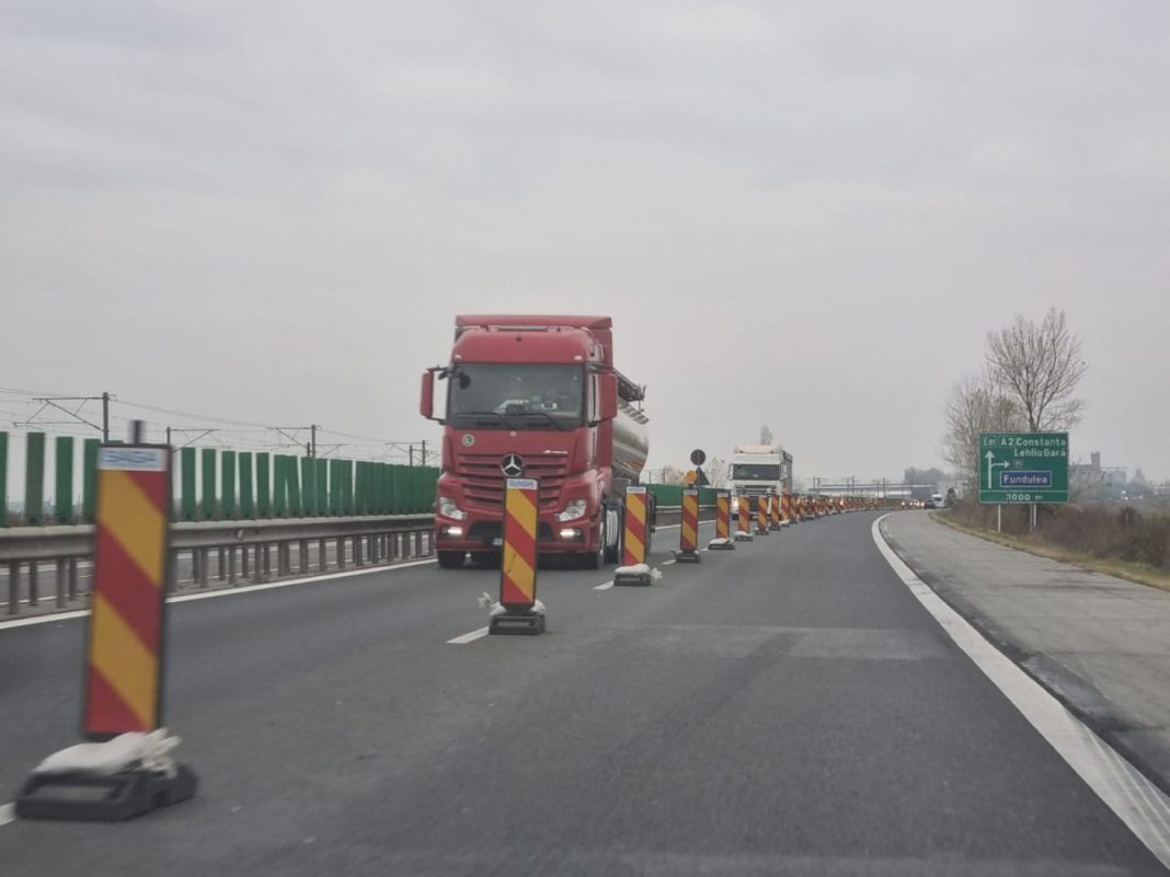 Sensul către Piteşti al autostrăzii A1, închis o lună între kilometrii 110 şi 116