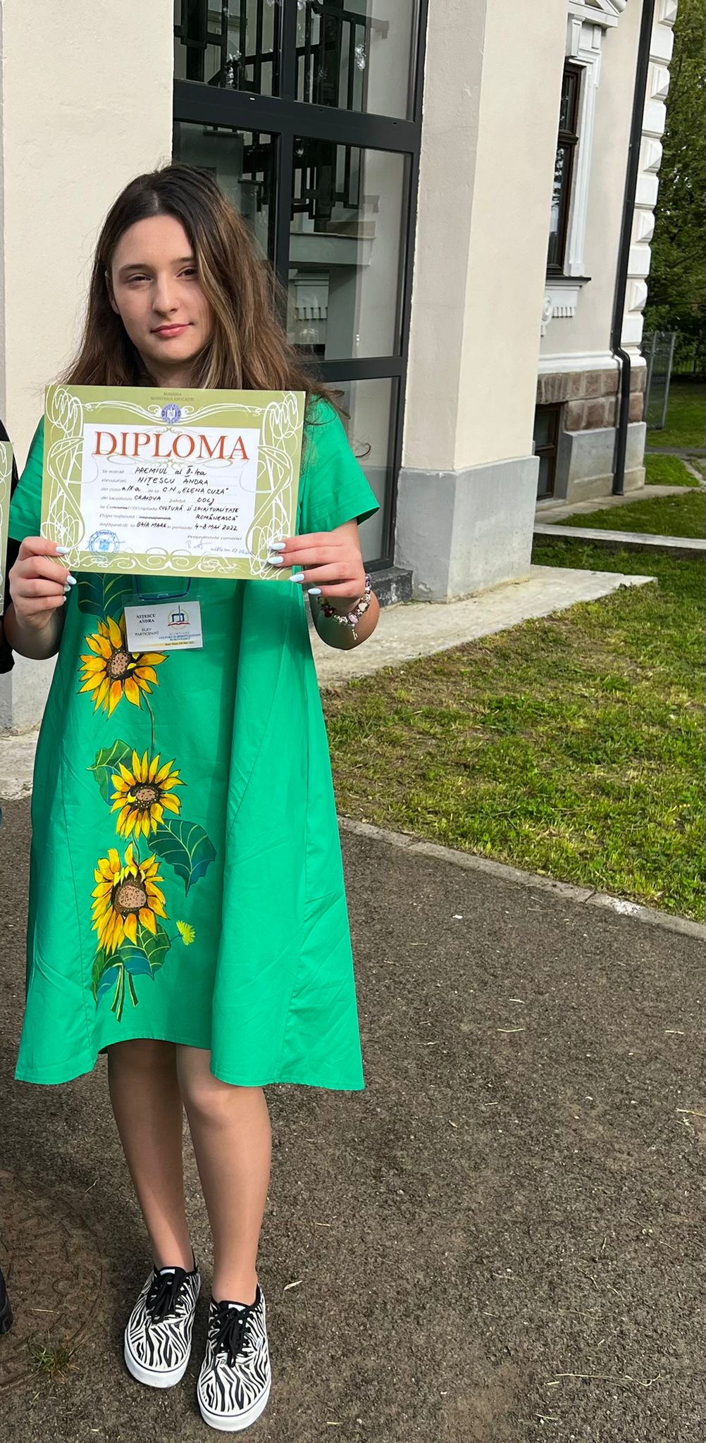 Andra Maria Niţescu, eleva de 10 la evaluarea naţională a obţinut şi Premiul II la Olimpiada Naţională 
