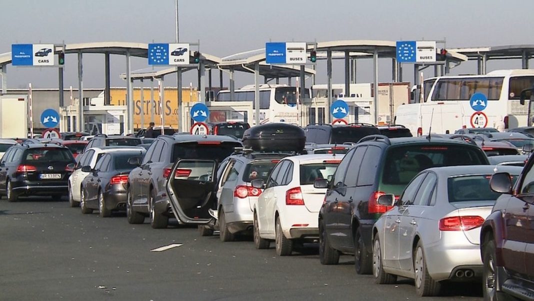 Traficul auto la ieşirea prin PTF Giurgiu
