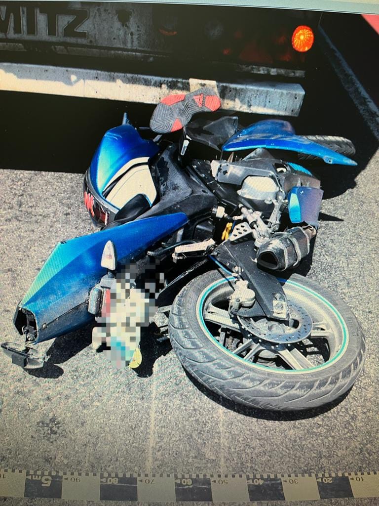 Motocicleta implicată în accident