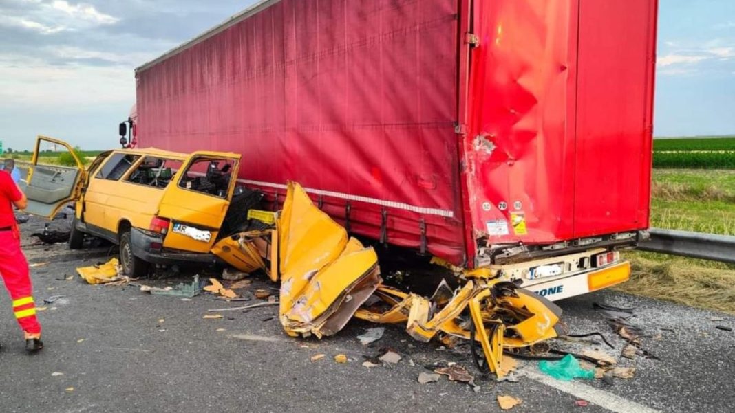 Accident grav la intrare în Vama Nădlac II