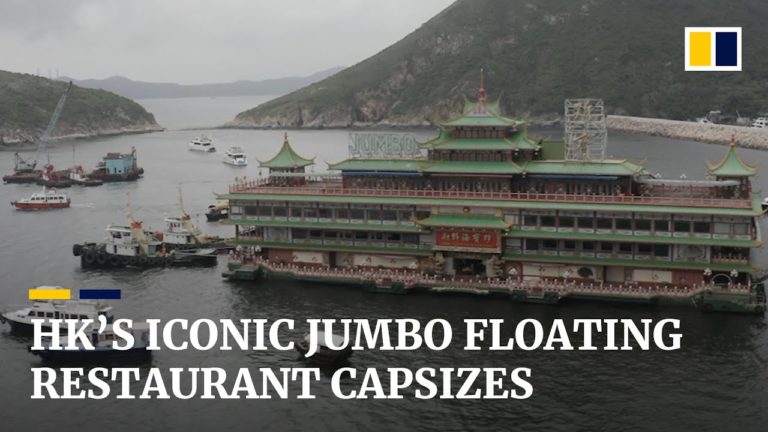 (VIDEO) Restaurantul plutitor Jumbo din Hong Kong s-a scufundat